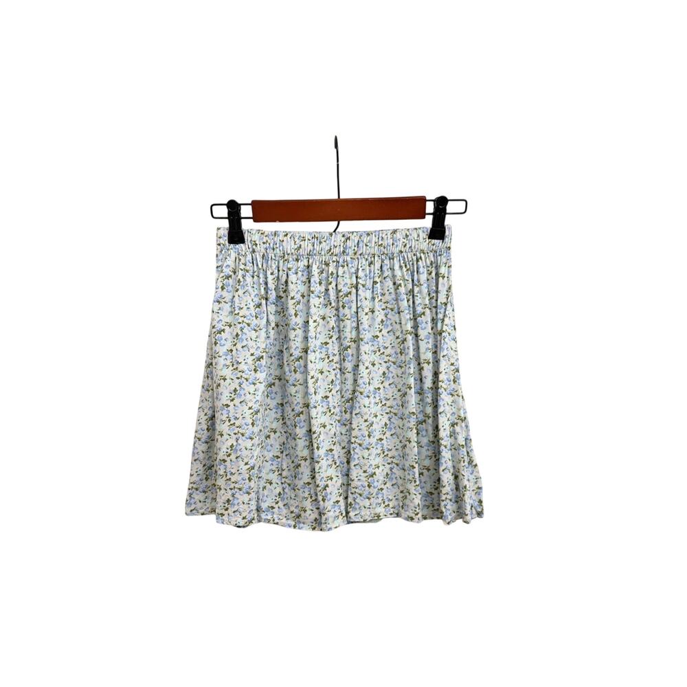 Abercrombie & Fitch Floral Mini Skirt Delicate Feminine Blue White Size Small
